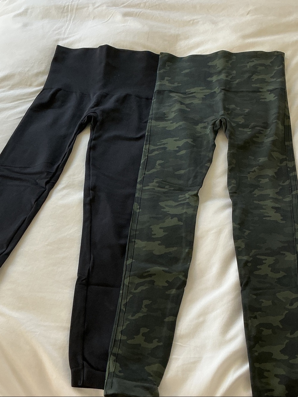 SPANX High-Rise Leggings Duo in Black & Olive Camo